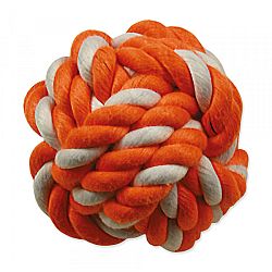 Hracka DF lopta bavlnena oranzovo-biela 12,5cm