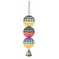 Trixie mriežkované lopty s retiazkou a zvončekom, 4,5 cm